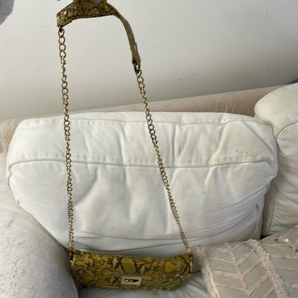 Steve Madden Python-Style Bag | Gold - Picture 1 of 12